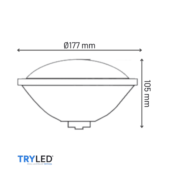 Lámpara LED PAR56 ABS TRYPOOL 20W blanca - LP20F / UL050C