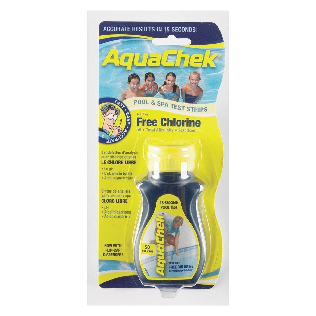 Tubo AquaChek 3 Test con 50 tiras para cloro libre, pH y alcalinidad