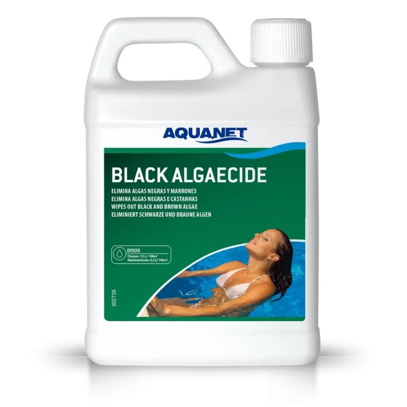 Aquanet Black Algaecide para eliminar algas negras y marrones, envase de 1,1 kg