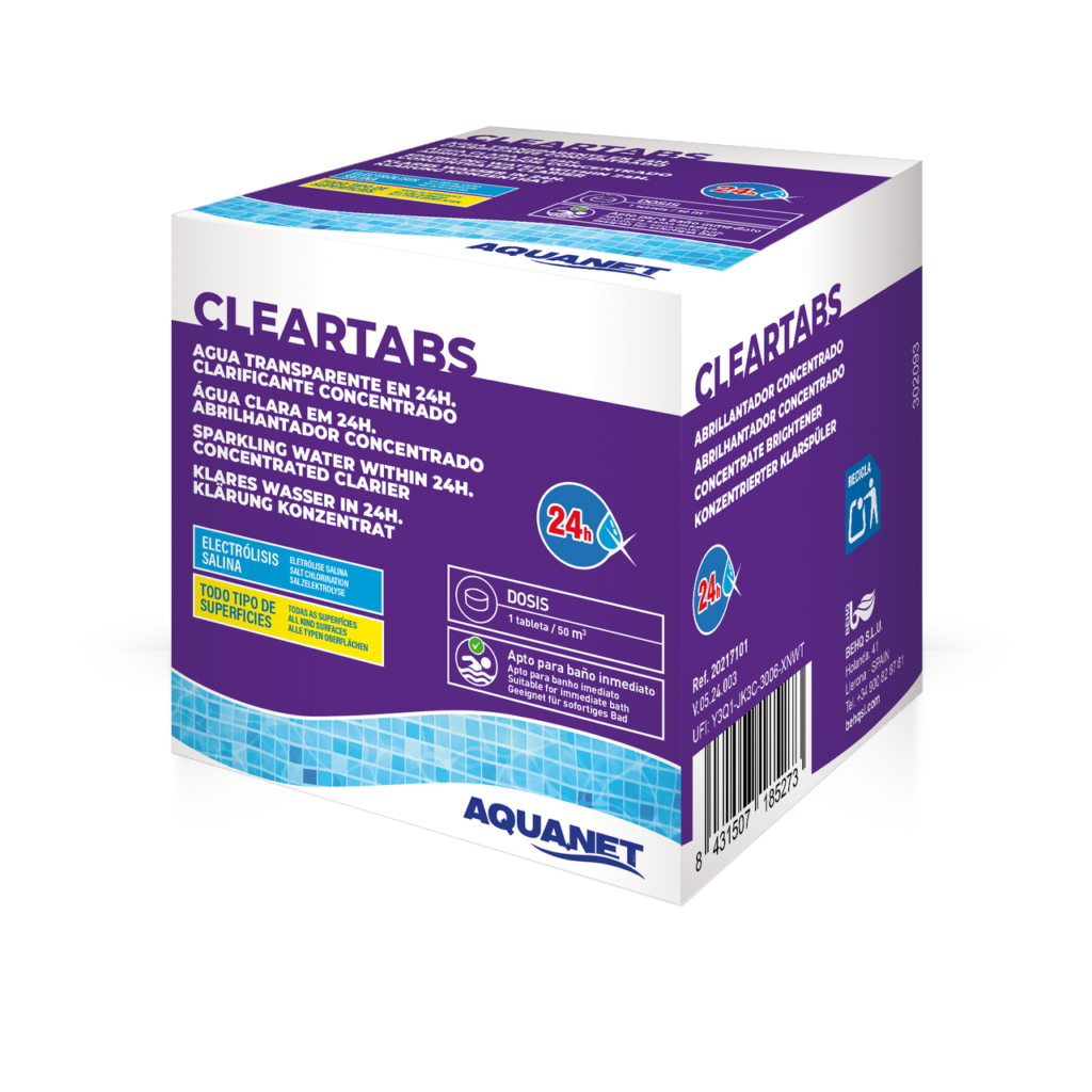 Aquanet ClearTabs 240 g con 12 tabletas