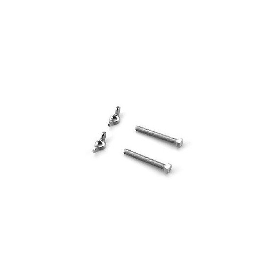 Recambio original AstralPool 4406030102 con dos palomillas y dos tornillos para mango de piscina