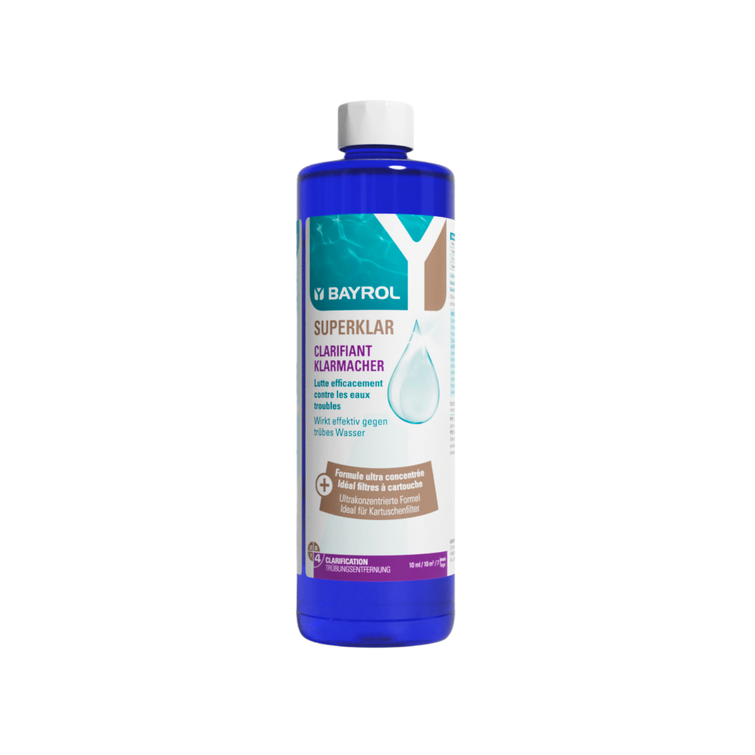 Bayrol Superklar clarificante líquido concentrado, botella de 0,5 litros, referencia 7595329