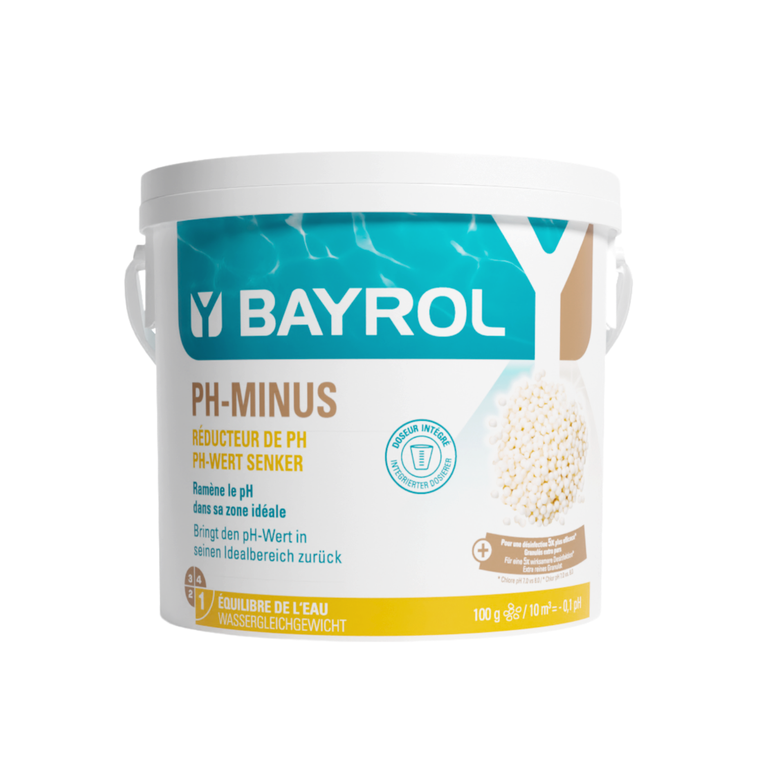 Bayrol pH-Minus granulado para reducir el pH, cubo de 6 kg, referencia 7594112