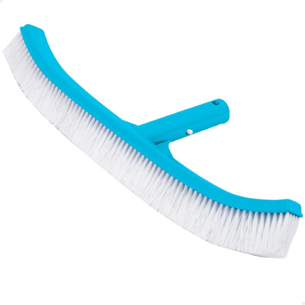 Cepillo curvo Aquanet con mango plástico azul