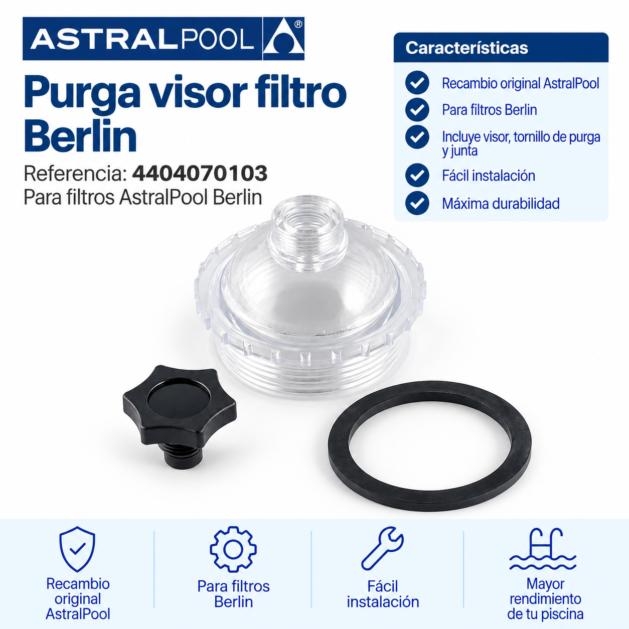 Purga visor filtro Berlin AstralPool 4404070103