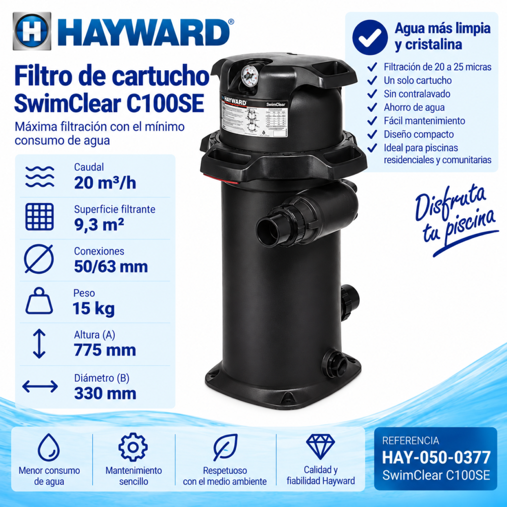 Filtro cartucho Hayward SwimClear C100SE