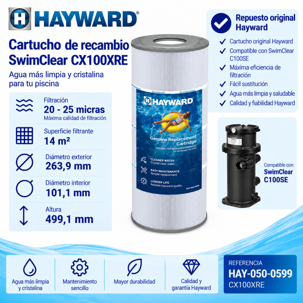Cartucho Hayward SwimClear CX100XRE