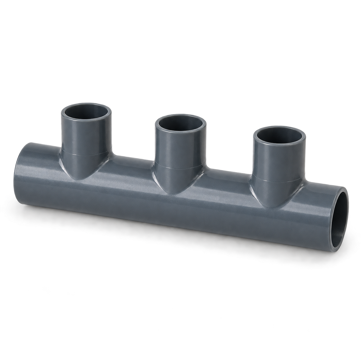 Colector PVC-U de 50 mm con tres salidas