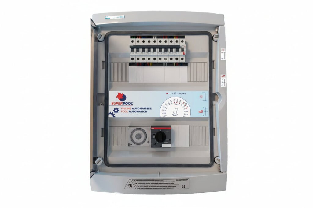 Cuadro eléctrico Superpool compacto con transformador para filtración e iluminación