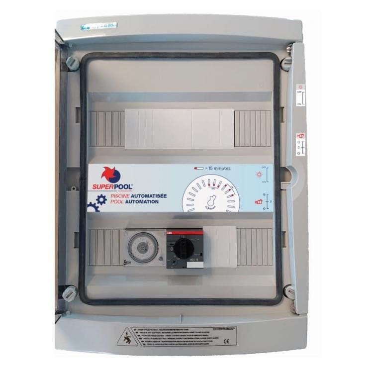 Cuadro eléctrico Superpool para filtración de piscina