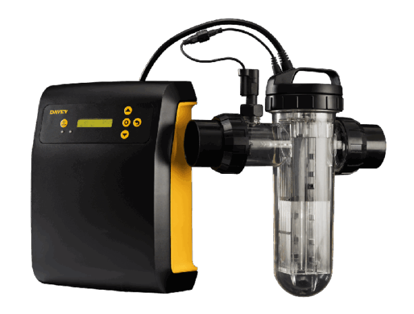 Clorador salino Davey EcoSalt 2 y célula de electrólisis