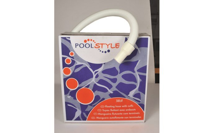 Manguera autoflotante PoolStyle blanca Ø38 mm de 6 metros