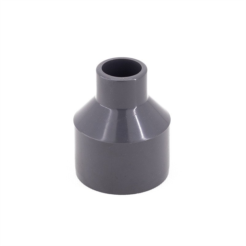 Reducción cónica de PVC-U gris para unir tuberías de distinto diámetro