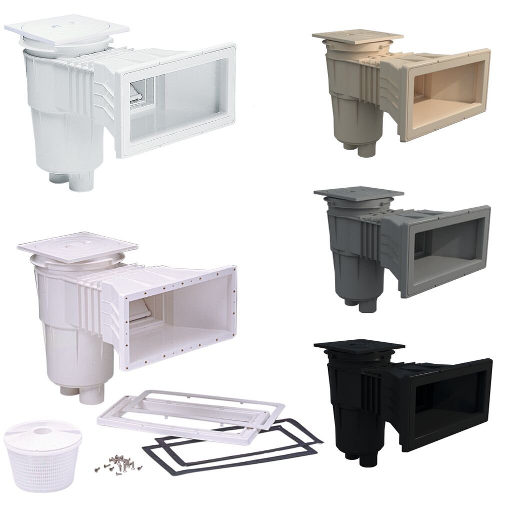 Skimmer AstralPool 17,5 L de boca ancha en blanco, beige, gris claro y antracita