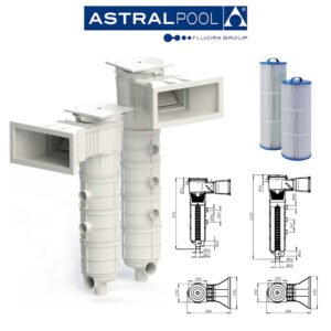 Skimmer filtrante AstralPool con cartuchos integrados