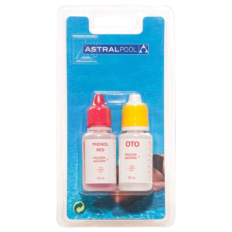 Reactivos AstralPool OTO y Phenol Red